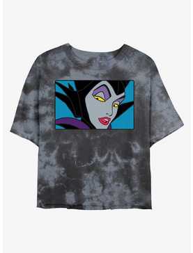 Disney Maleficent Evil Eyes Tie-Dye Womens Crop T-Shirt, , hi-res
