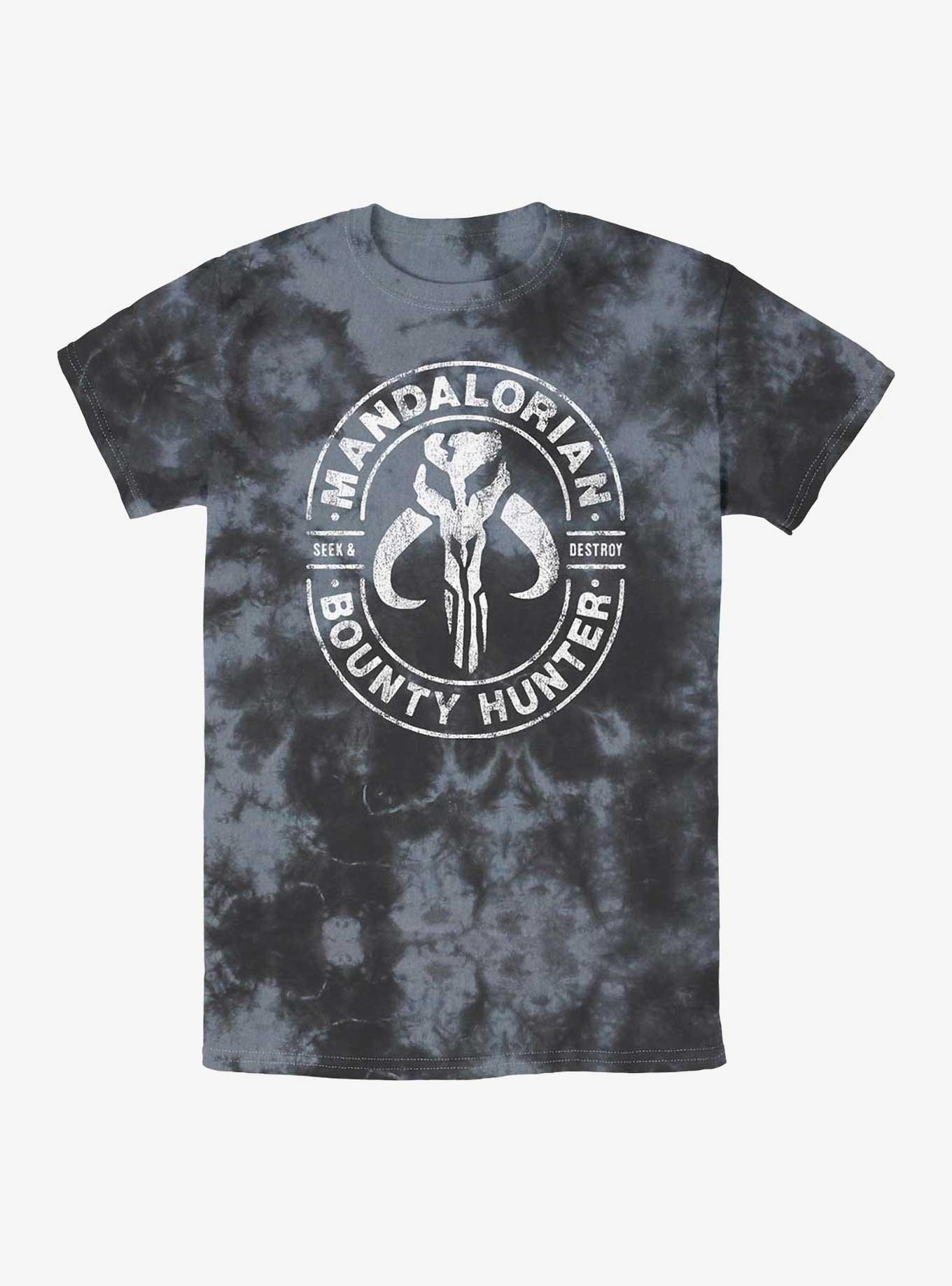 Star Wars The Mandalorian Gun For Hire Tie-Dye T-Shirt, BLKCHAR, hi-res