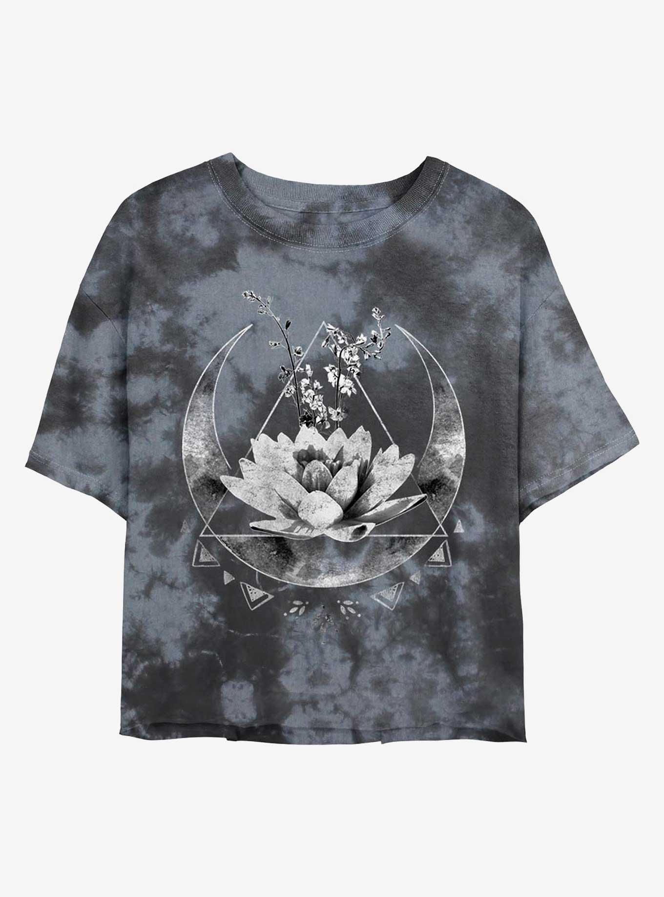 Lotus Moon Tie-Dye Womens Crop T-Shirt, , hi-res