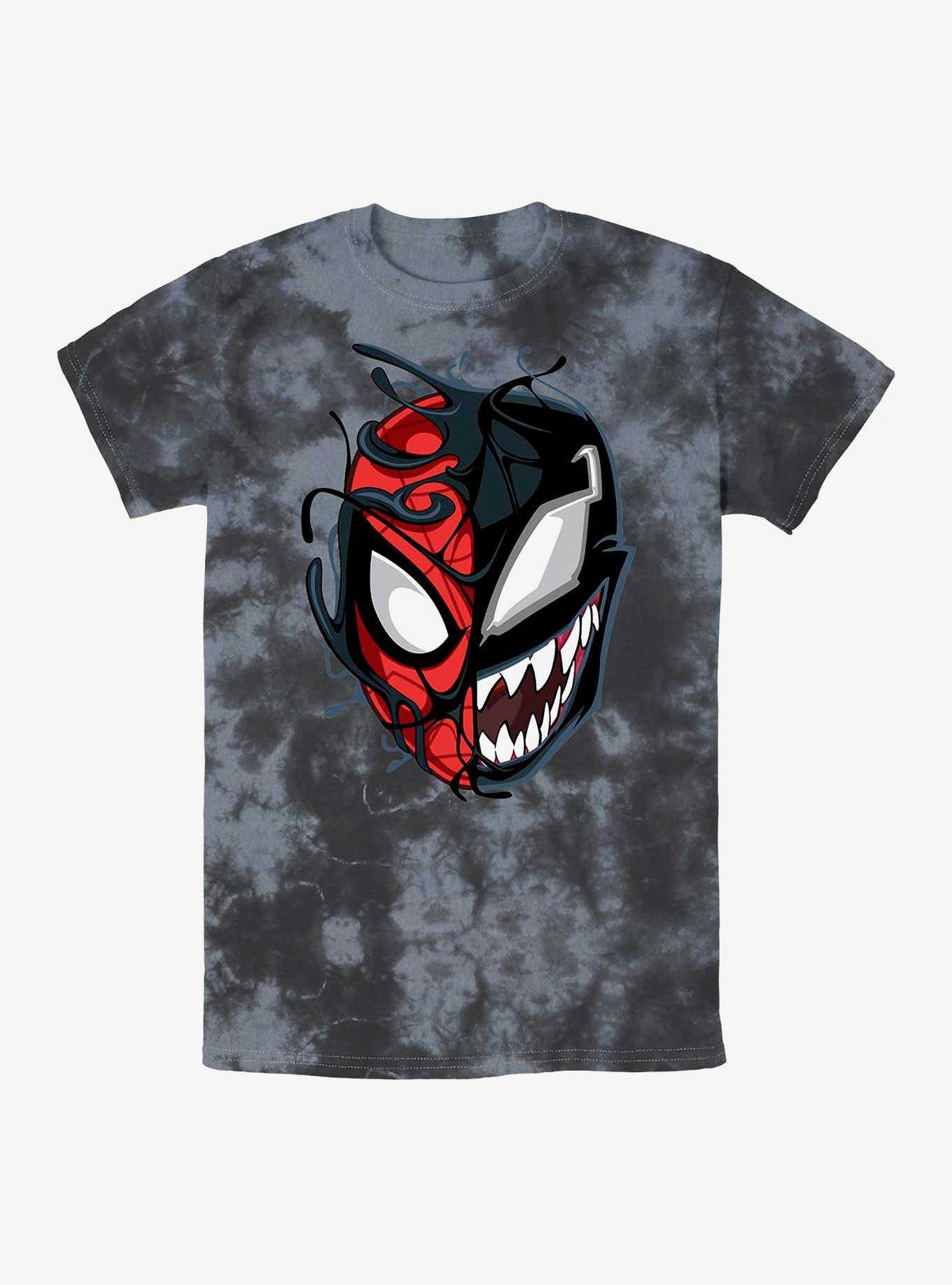 Marvel Venom Peter Venom Face Split Tie-Dye T-Shirt, , hi-res