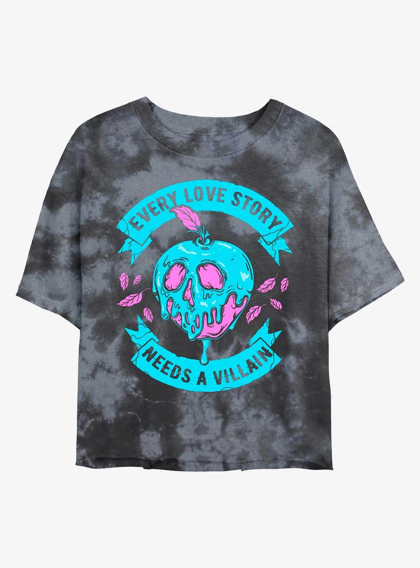 Disney Villains Love Story Villain Tie-Dye Womens Crop T-Shirt
