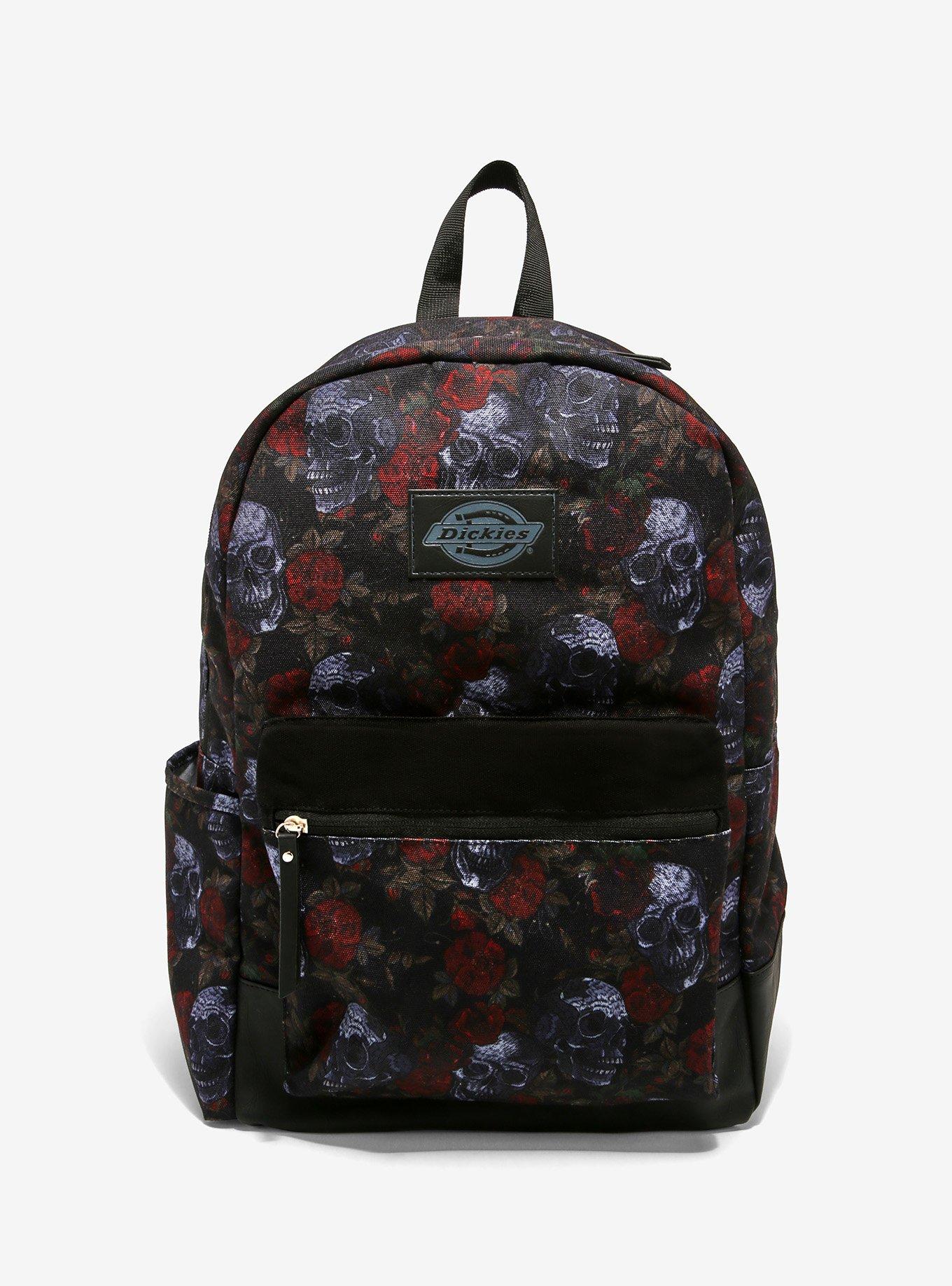 Dickies Skull Floral Backpack Hot Topic