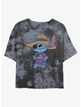 Disney Lilo & Stitch Cowboy Stitch Tie-Dye Womens Crop T-Shirt, , hi-res