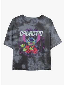 Disney Lilo & Stitch Galactic Dad Tie-Dye Womens Crop T-Shirt, , hi-res