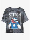 Disney Lilo & Stitch In My Head Tie-Dye Womens Crop T-Shirt, BLKCHAR, hi-res