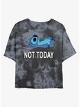 Disney Lilo & Stitch Not Today Tie-Dye Womens Crop T-Shirt, BLKCHAR, hi-res