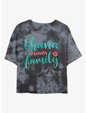 Disney Lilo & Stitch Ohana Means Family Tie-Dye Womens Crop T-Shirt, , hi-res