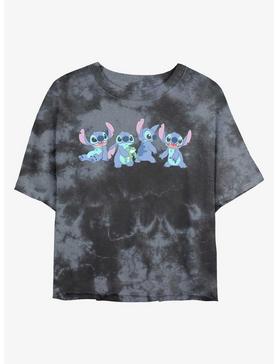 Disney Lilo & Stitch Stitches Tie-Dye Womens Crop T-Shirt, , hi-res