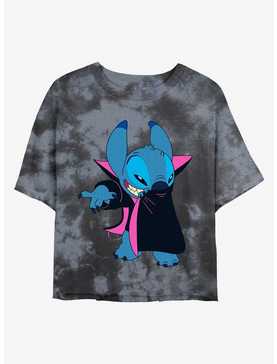 Disney Lilo & Stitch Vampire Stitch Tie-Dye Womens Crop T-Shirt, , hi-res