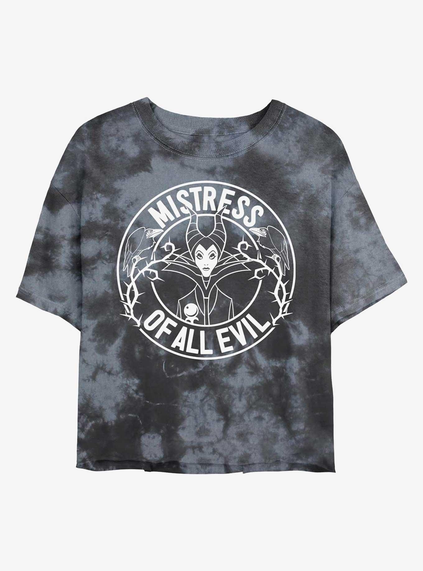 Disney Maleficent Mistress of Evil Tie-Dye Womens Crop T-Shirt, , hi-res
