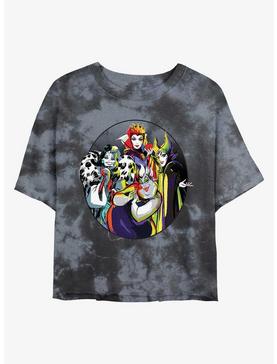 Disney Villains The Bad Girls Tie-Dye Womens Crop T-Shirt, , hi-res