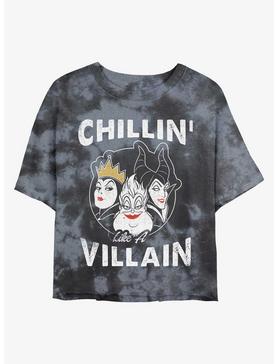 Disney Villains Chillin' Like A Villain Tie-Dye Womens Crop T-Shirt, , hi-res