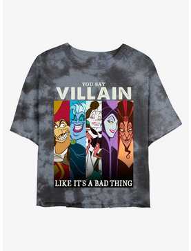 Disney Villains You Say Villain Likes It's A Bad Thing Tie-Dye Womens Crop T-Shirt, , hi-res