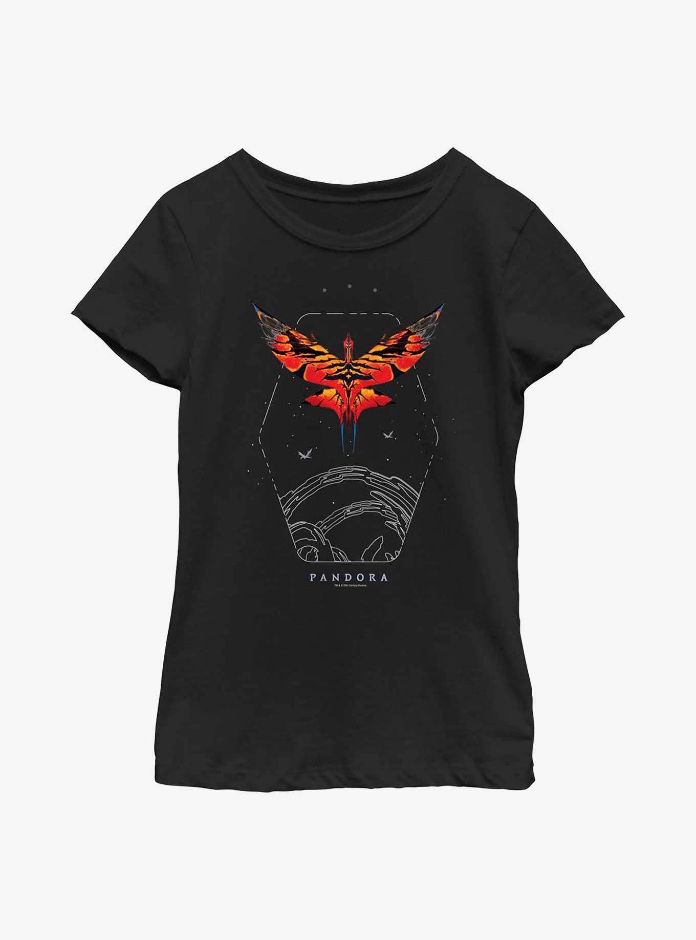 Avatar Leonopteryx Biolum Badge Youth Girls T-Shirt, BLACK, hi-res