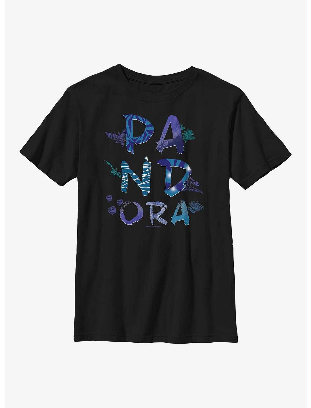 Avatar Pandora Flora And Fauna Youth T-Shirt, BLACK, hi-res