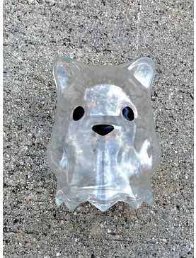 Jumbo Ghost Bear Head Clear Vinyl Figure, , hi-res