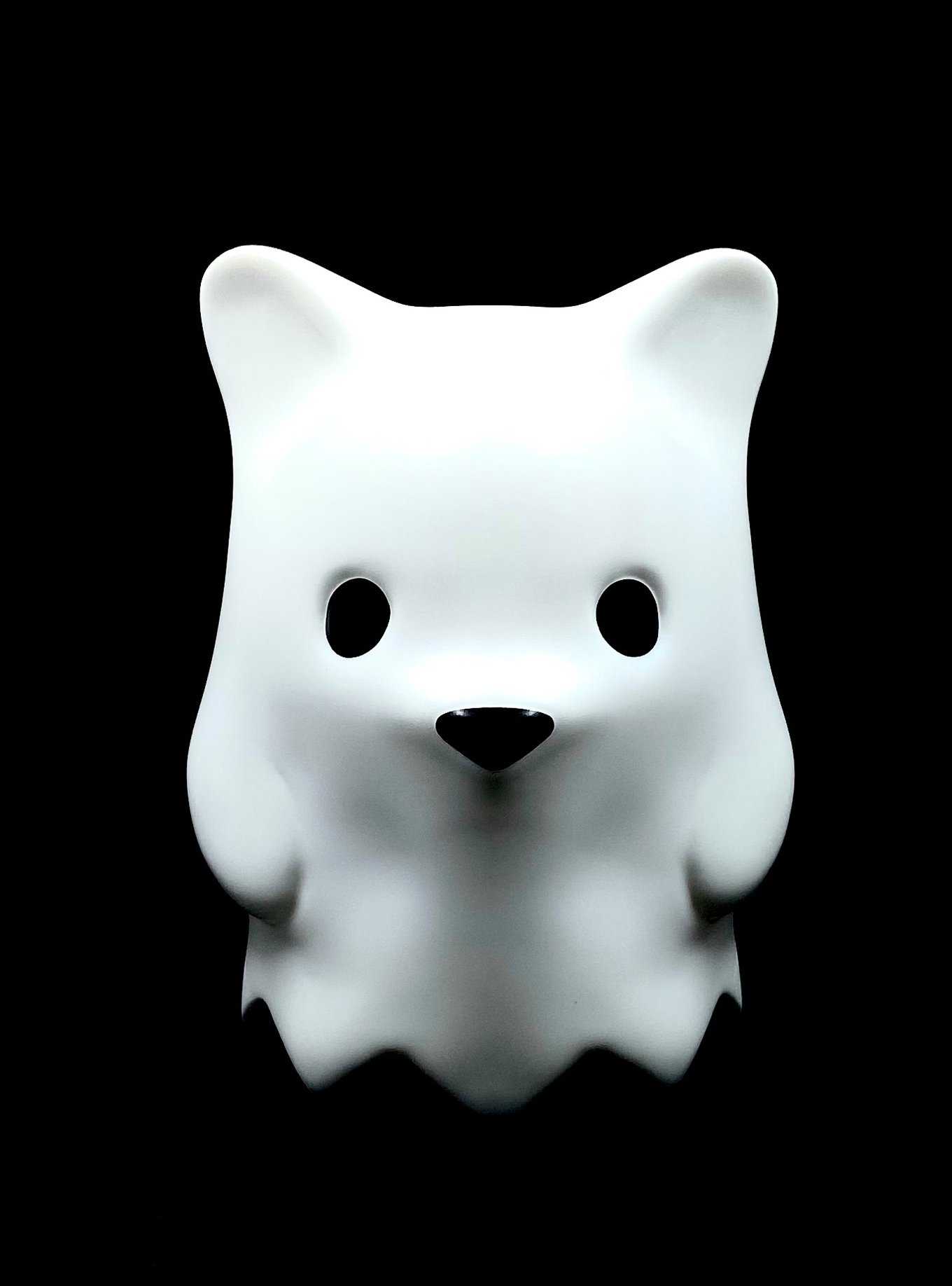 Jumbo Ghost Bear Head White Vinyl Figure, , hi-res