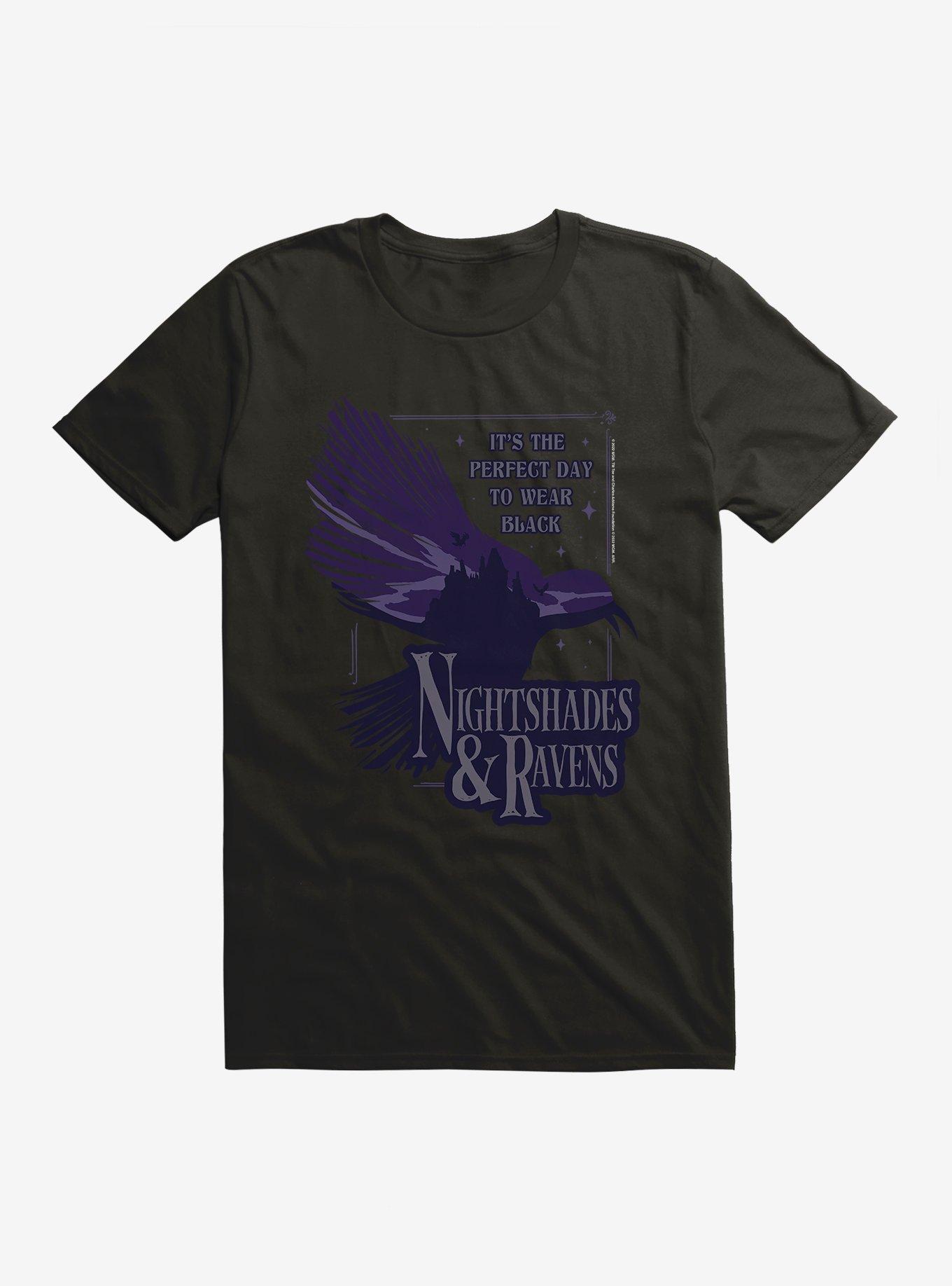 Wednesday Nightshades & Ravens T-Shirt, BLACK, hi-res