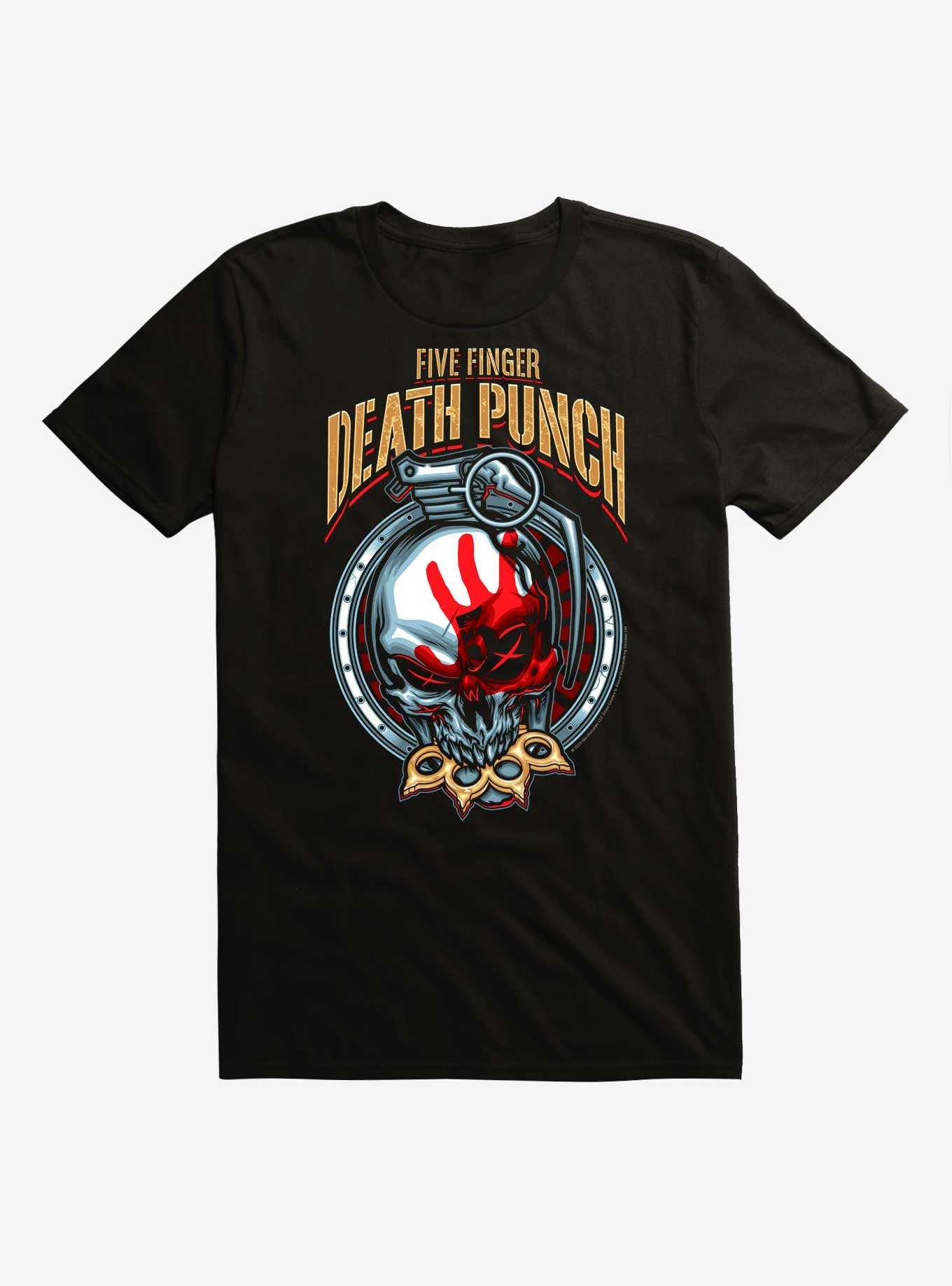 Five Finger Death Punch Knucklehead Grenade T-Shirt, , hi-res