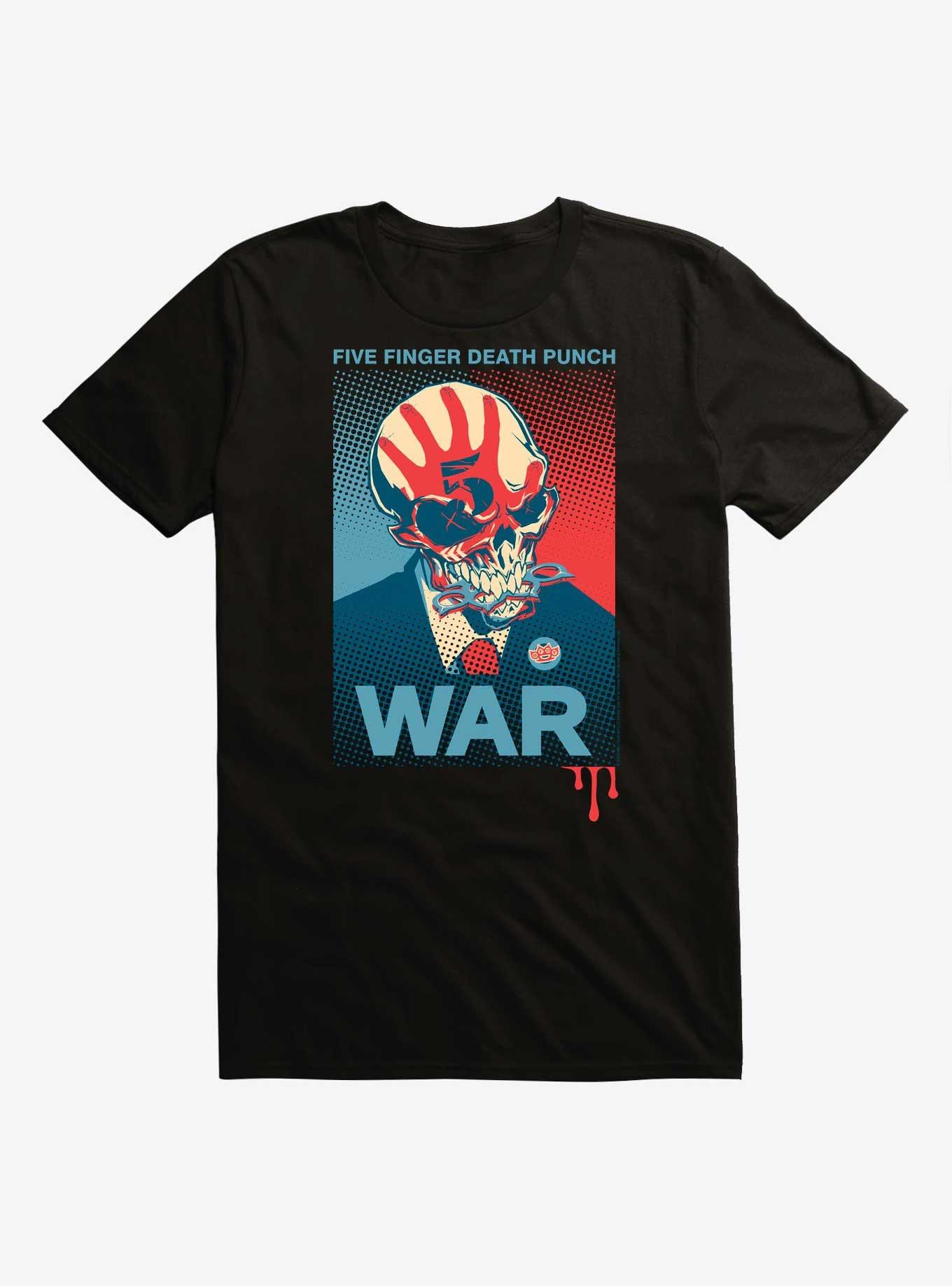 THRDLESS Fiver Finger Death Punch Knucklehead War Poster T-Shirt