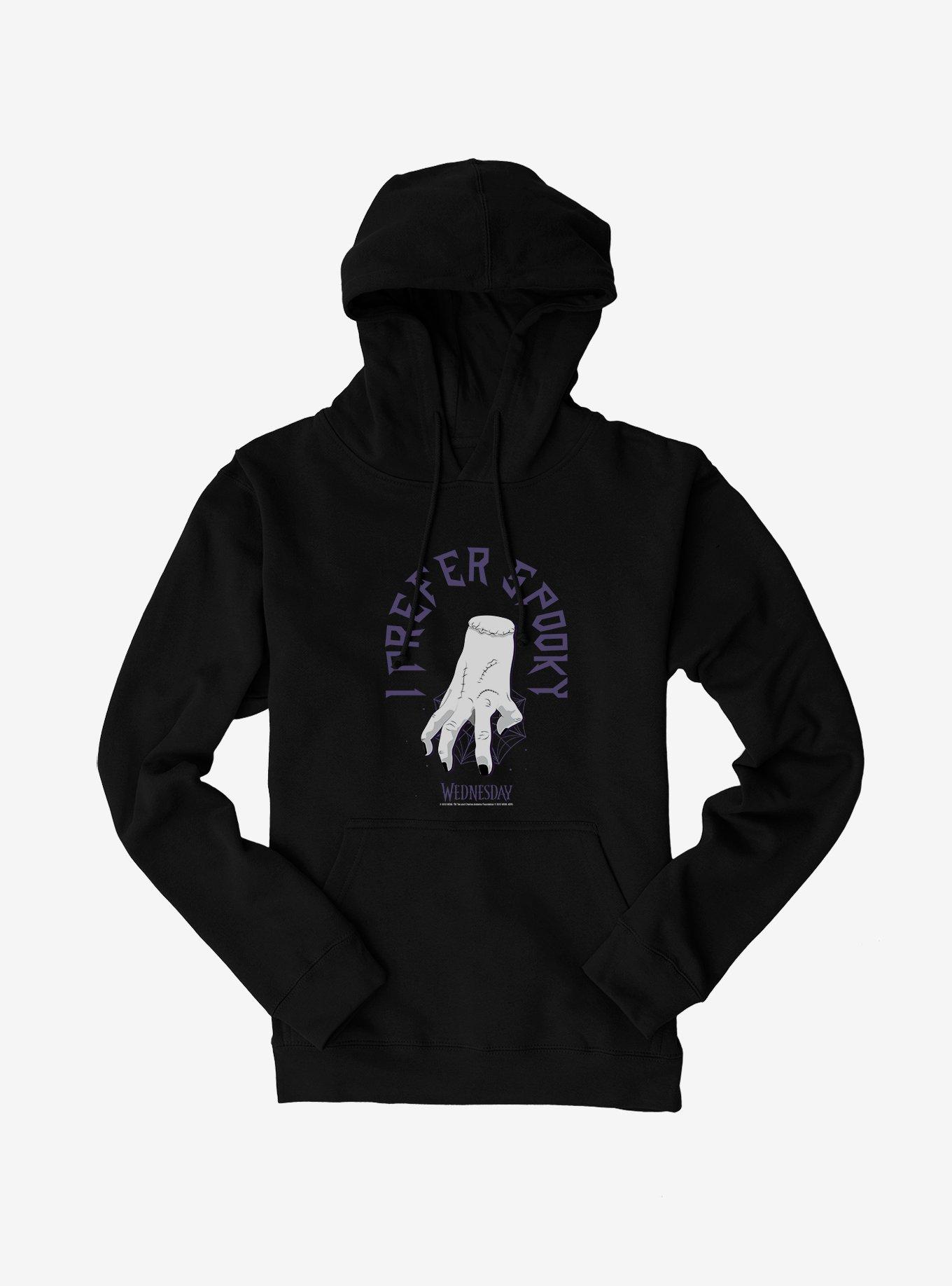 Wednesday I Prefer Spooky Hoodie, BLACK, hi-res