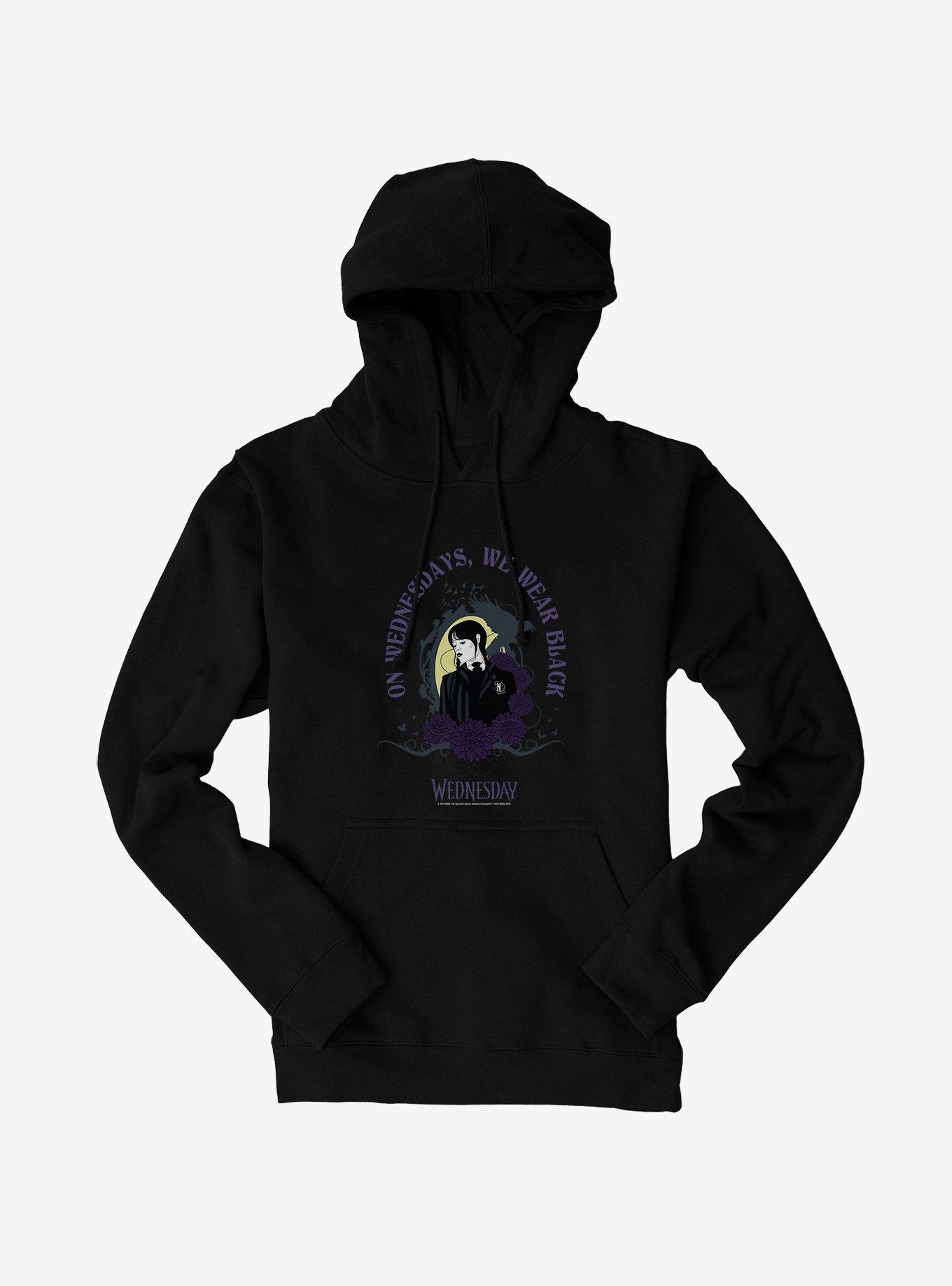 Wednesday We Wear Black Hoodie, , hi-res