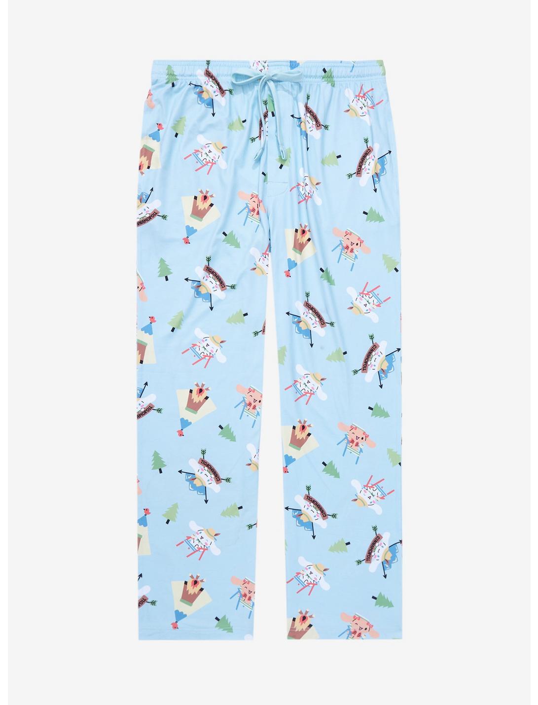 Sanrio Cinnamoroll Camping Icons Allover Print Sleep Pants - BoxLunch Exclusive, LIGHT BLUE, hi-res