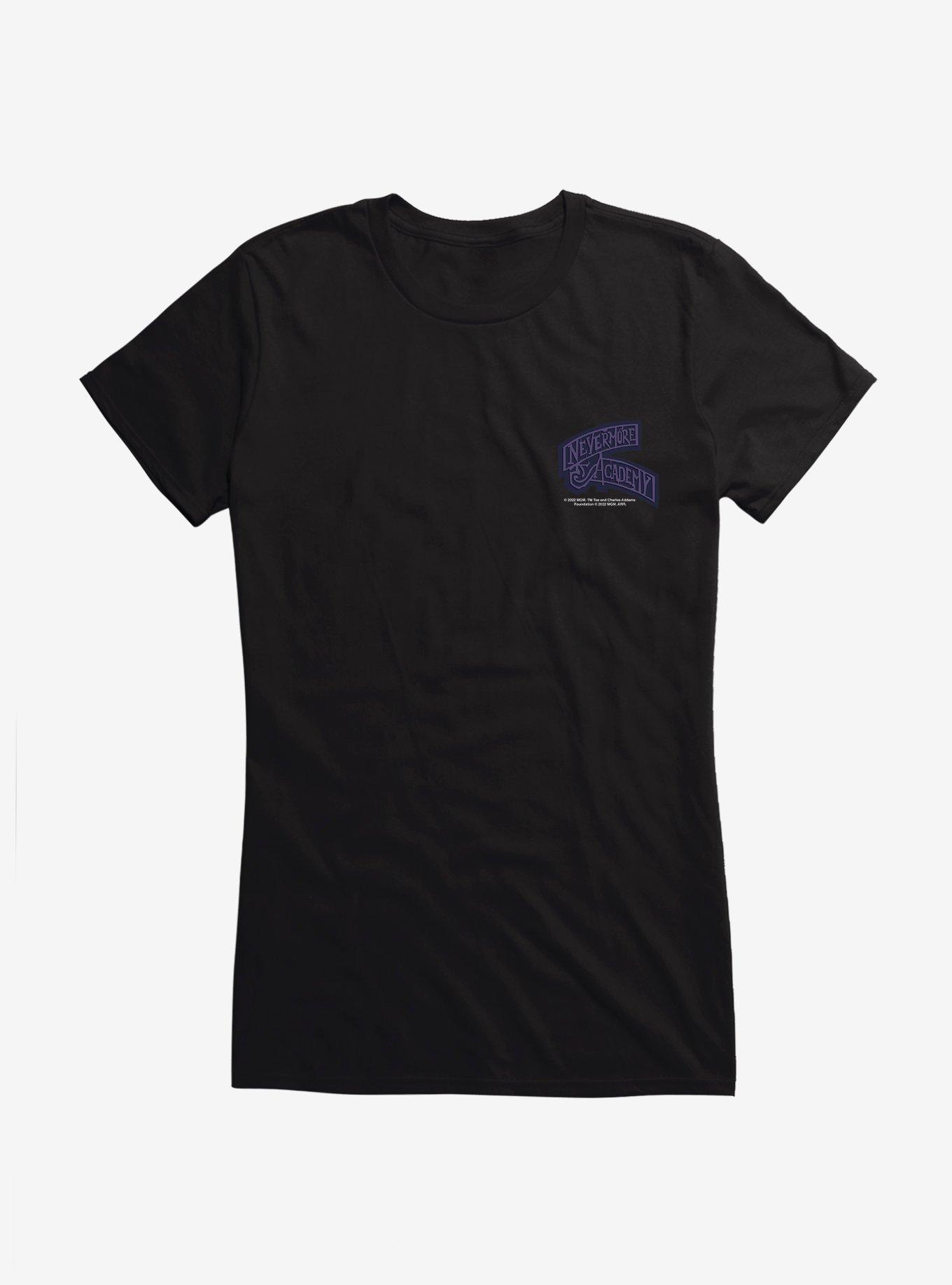 Wednesday Nevermore Academy Pocket Girls T-Shirt