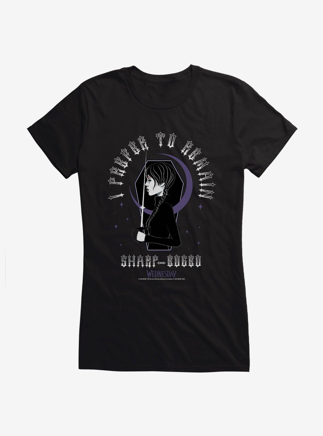 Wednesday I Prefer To Remain Girls T-Shirt, , hi-res