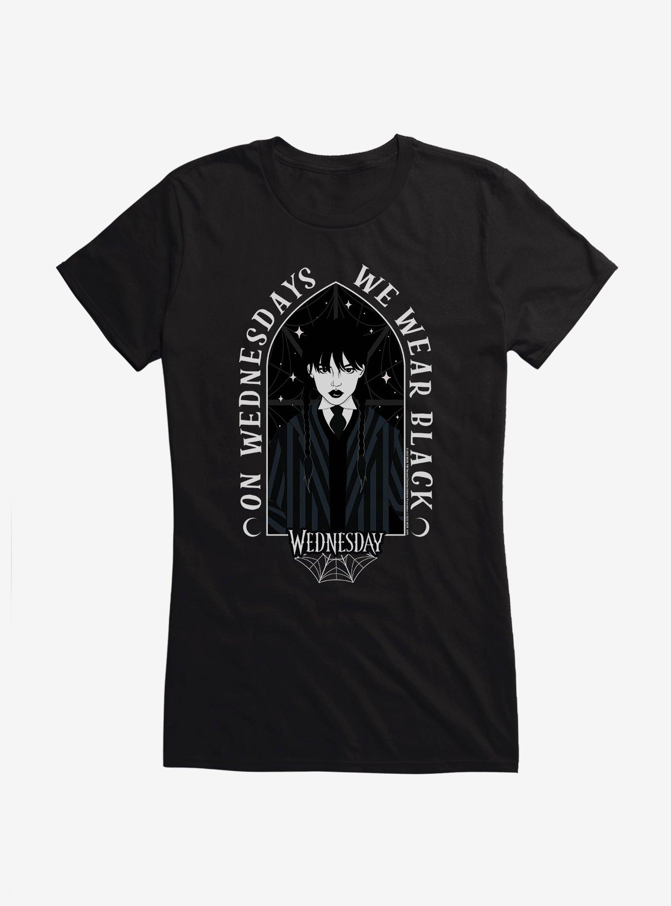 THRDLESS Wednesday Wear Black Girls T-Shirt