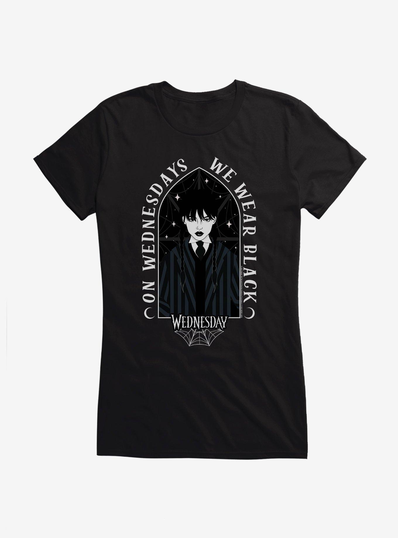 Wednesday Wear Black Girls T-Shirt, , hi-res