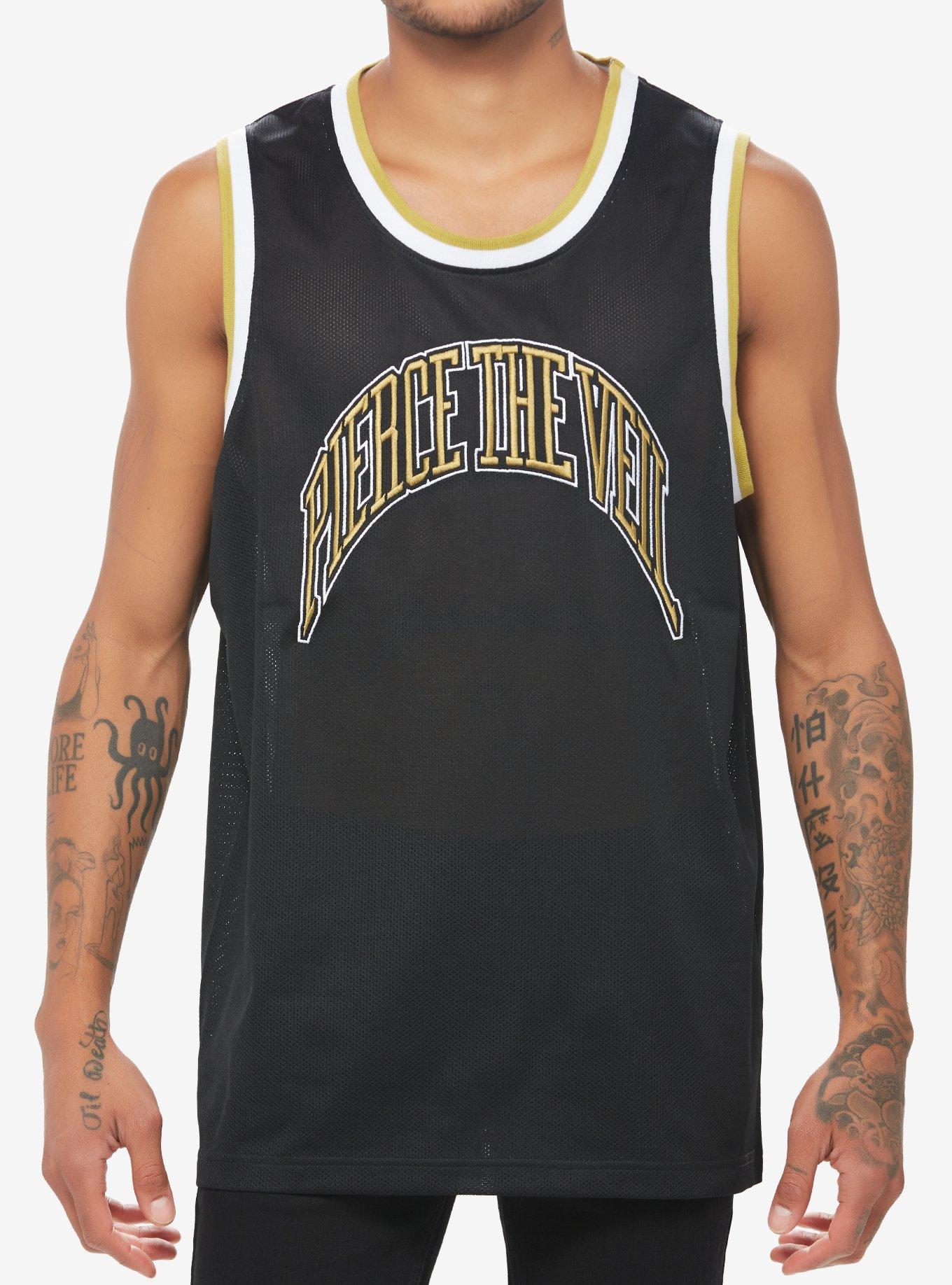 Pierce The Veil Logo Basketball Jersey, BLACK, hi-res