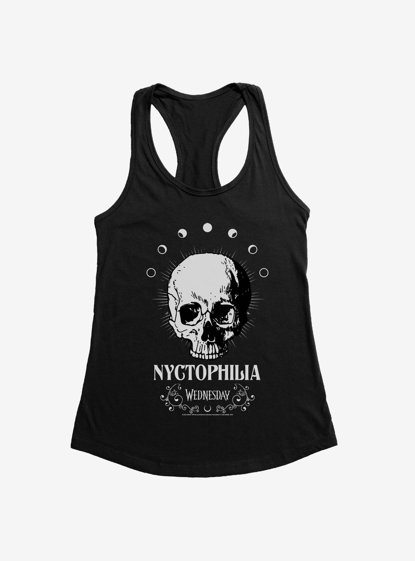 Wednesday Nyctophilia Girls Tank, BLACK, hi-res