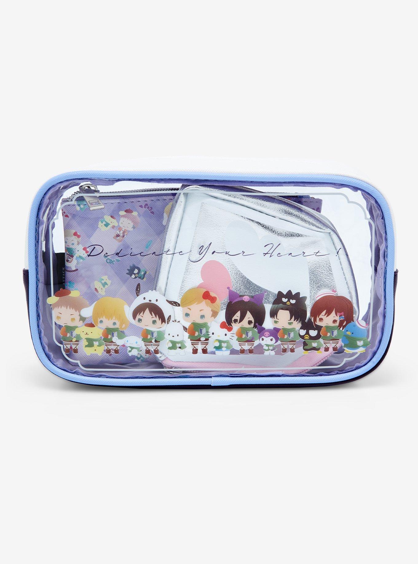Sanrio Hello Kitty and Friends x Attack on Titan Deliver your Heart Cosmetic Bag Set - BoxLunch Exclusive, , hi-res