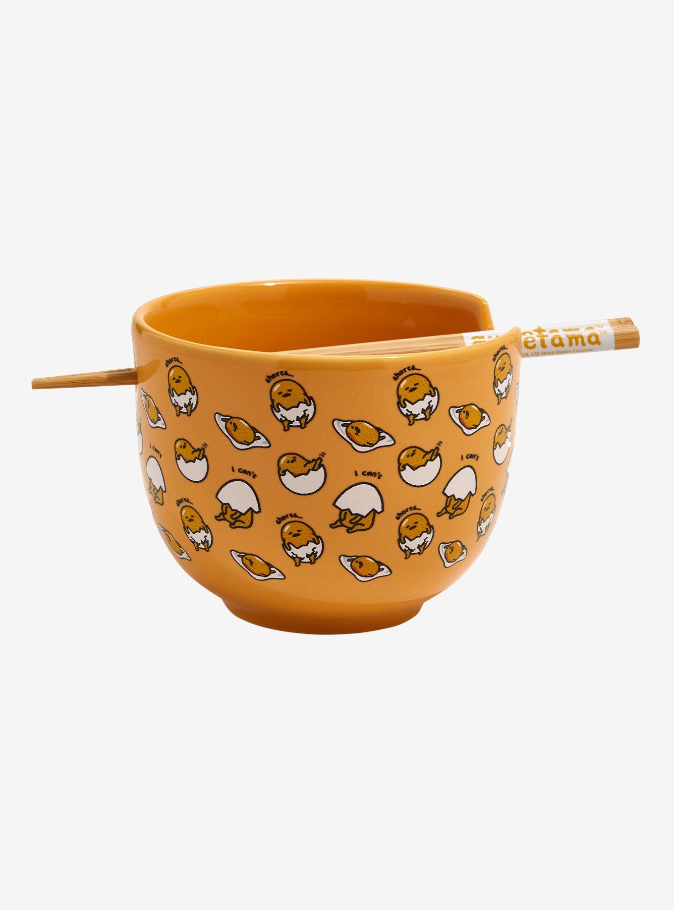 Sanrio Gudetama Allover Print Ramen Bowl with Chopsticks, , hi-res