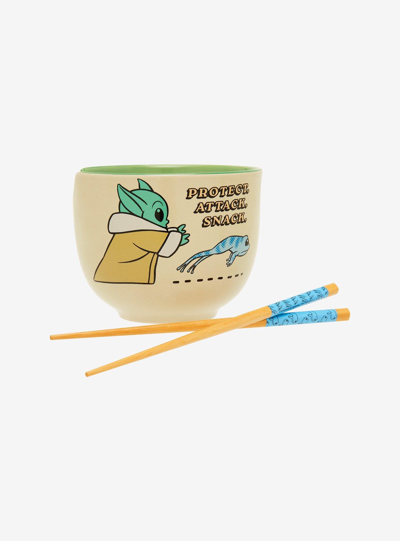 Star Wars The Mandalorian Grogu Protect Attack Snack Ramen Bowl with Chopsticks , , hi-res