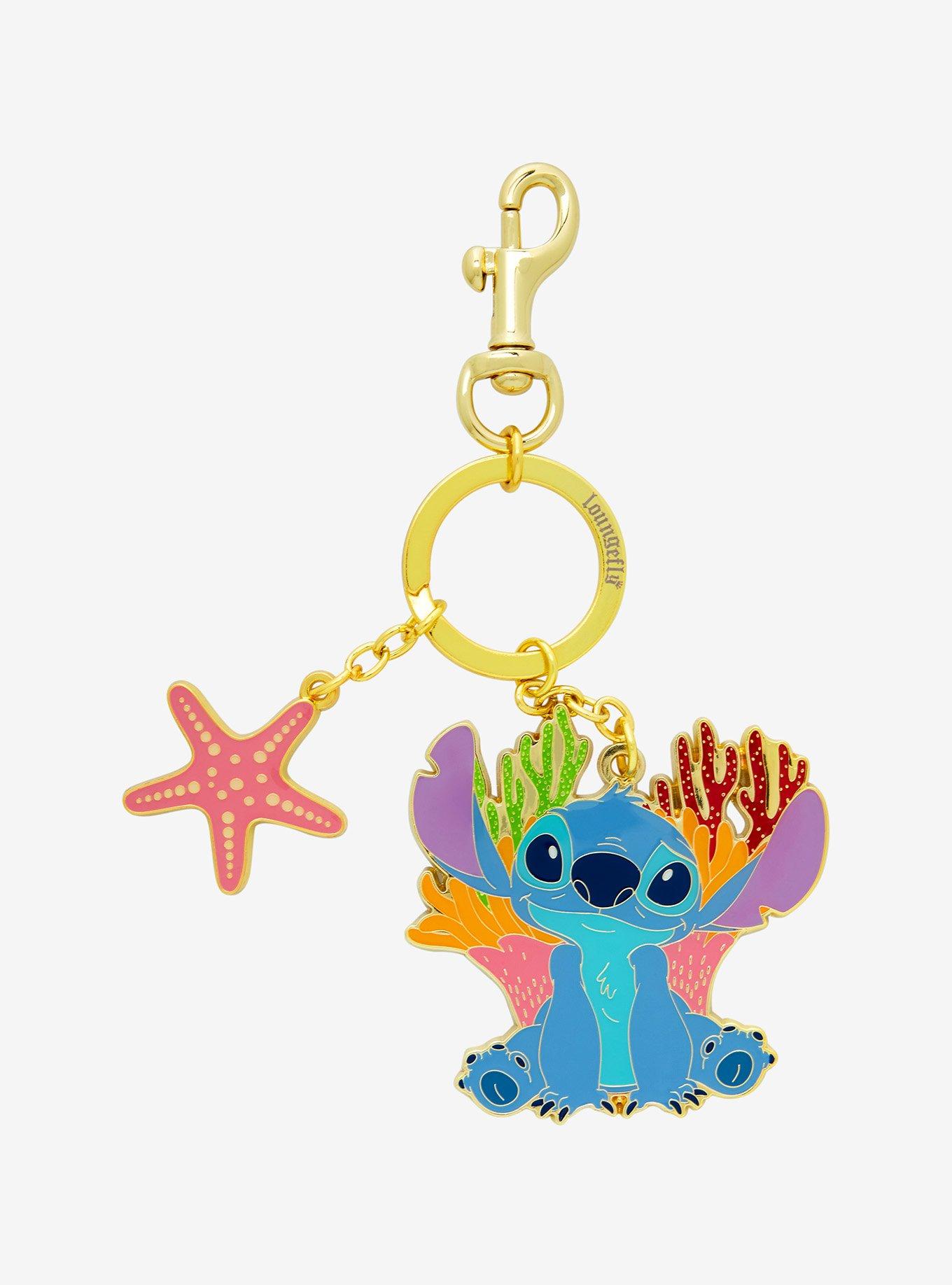 Loungefly Disney Lilo & Stitch Sea Multi-Charm Keychain , , hi-res