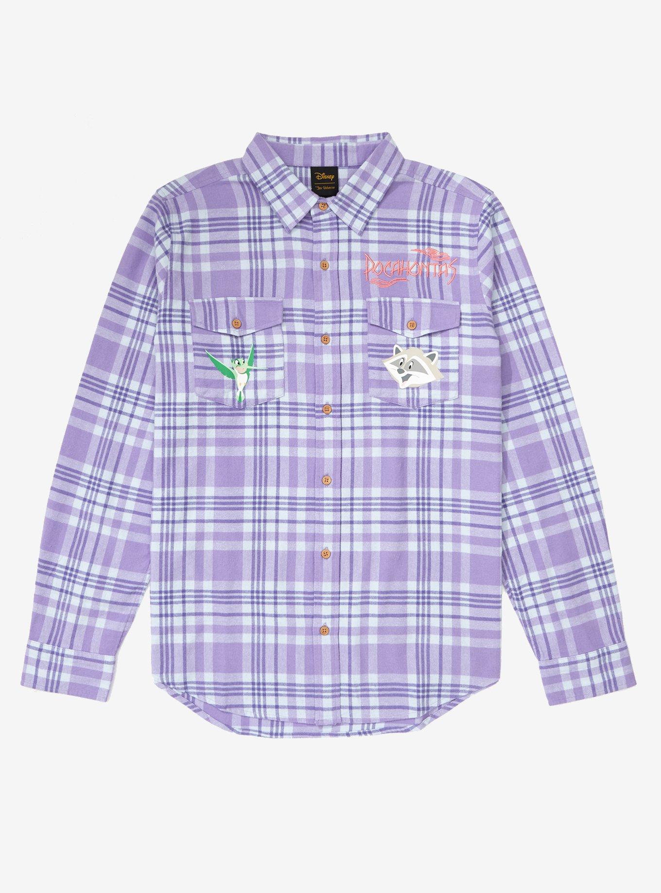 Our Universe Disney Pocahontas Characters Flannel, PLAID - PURPLE, hi-res