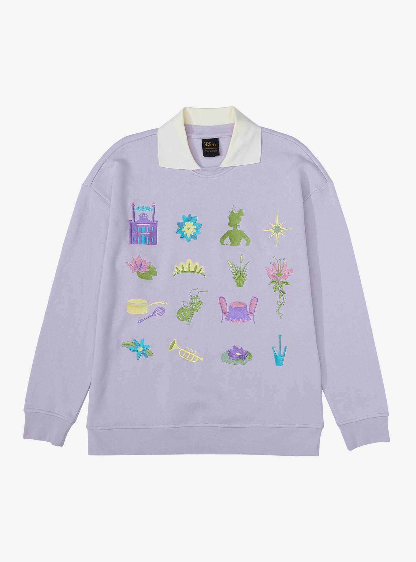 Disney The Princess And The Frog Icons Collared Crewneck, , hi-res