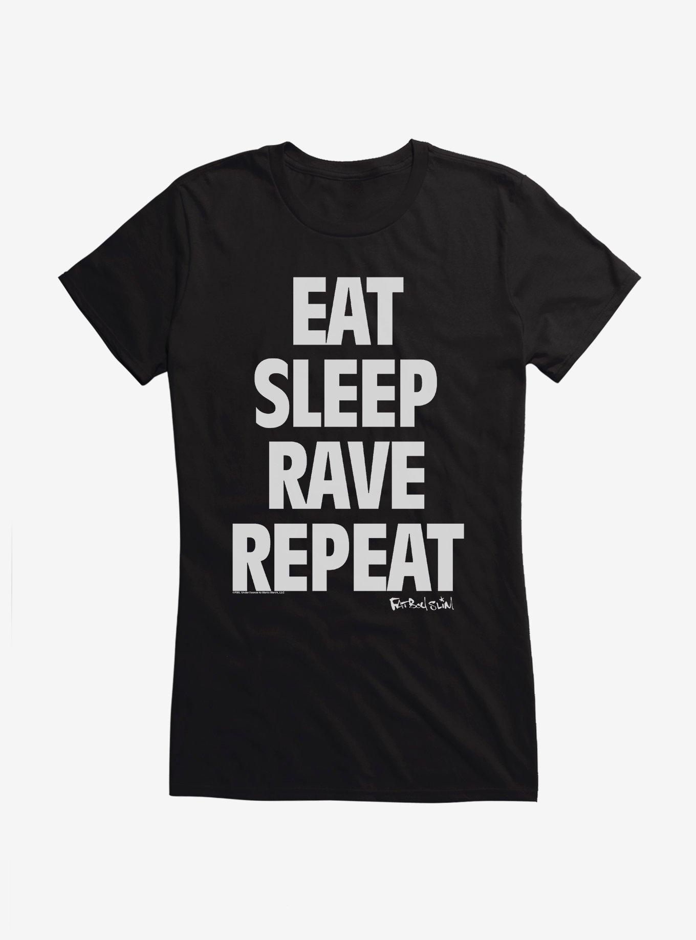 Fatboy Slim Eat Sleep Rave Repeat Girls T-Shirt, , hi-res