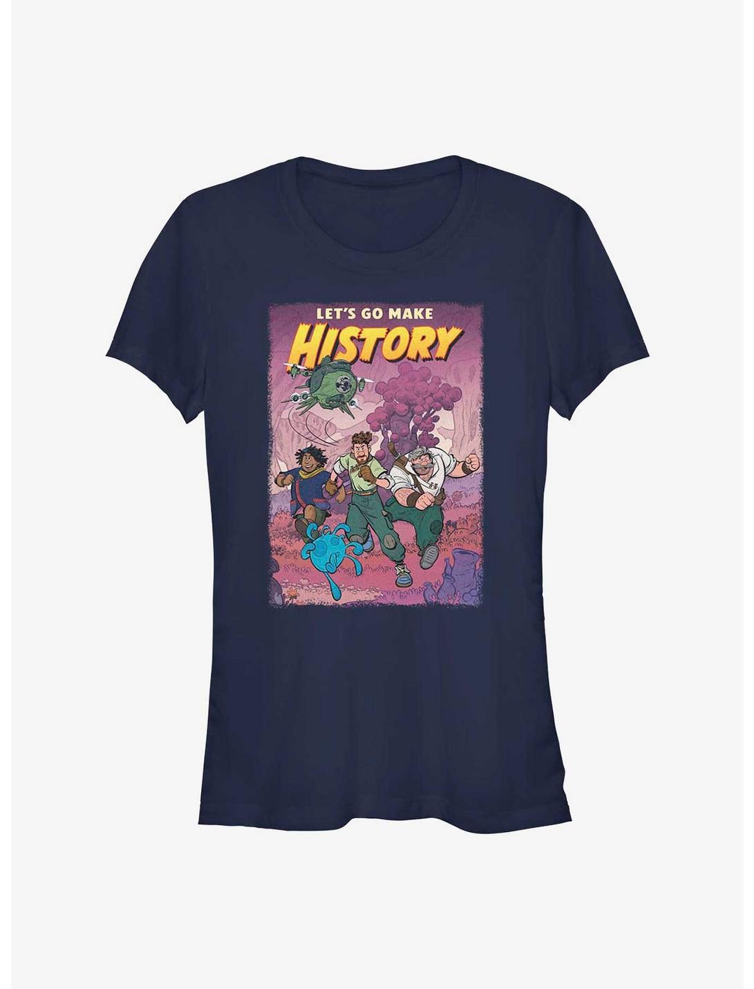 Disney Strange World Make History Girls T-Shirt, NAVY, hi-res