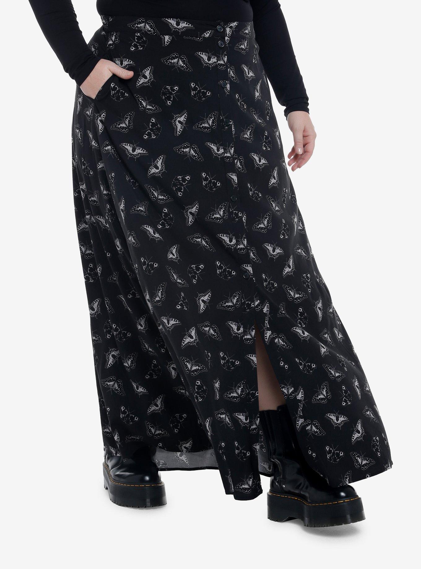 Black maxi 2024 skirt plus