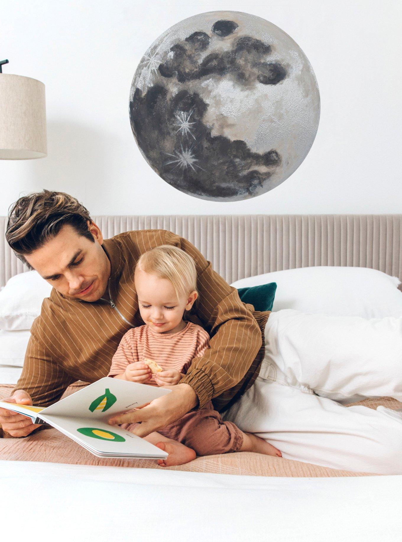 Mr. Kate Moon Peel And Stick Wall Decal With Metallic Silver Ink, , hi-res