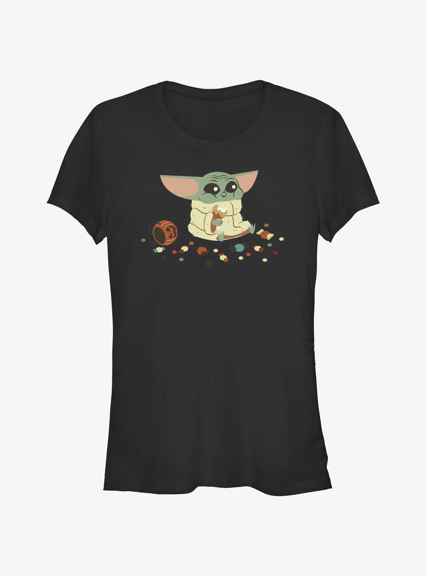 Star Wars The Mandalorian Grogu Eating Candies Girls T-Shirt, , hi-res