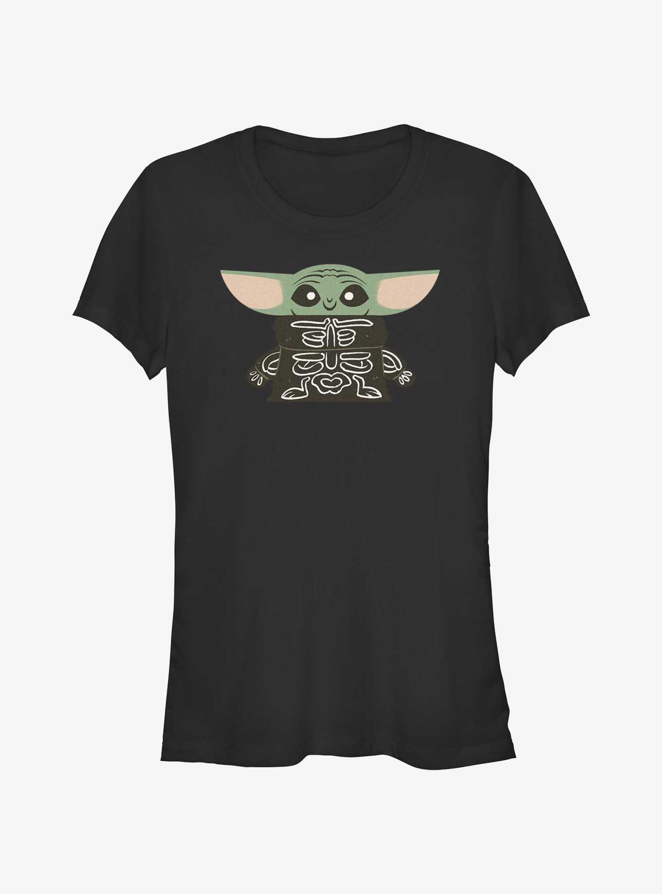 Star Wars The Mandalorian Skeleton Grogu Girls T-Shirt - BLACK | Hot Topic