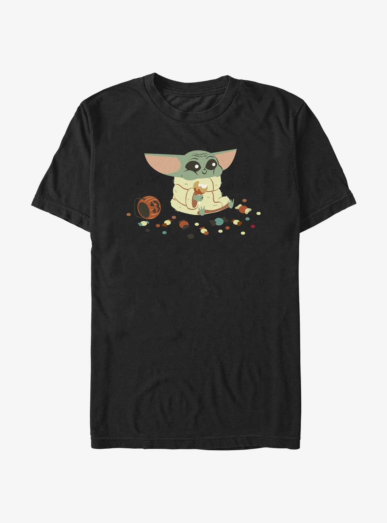 Star Wars The Mandalorian Grogu Eating Candies T-Shirt, , hi-res