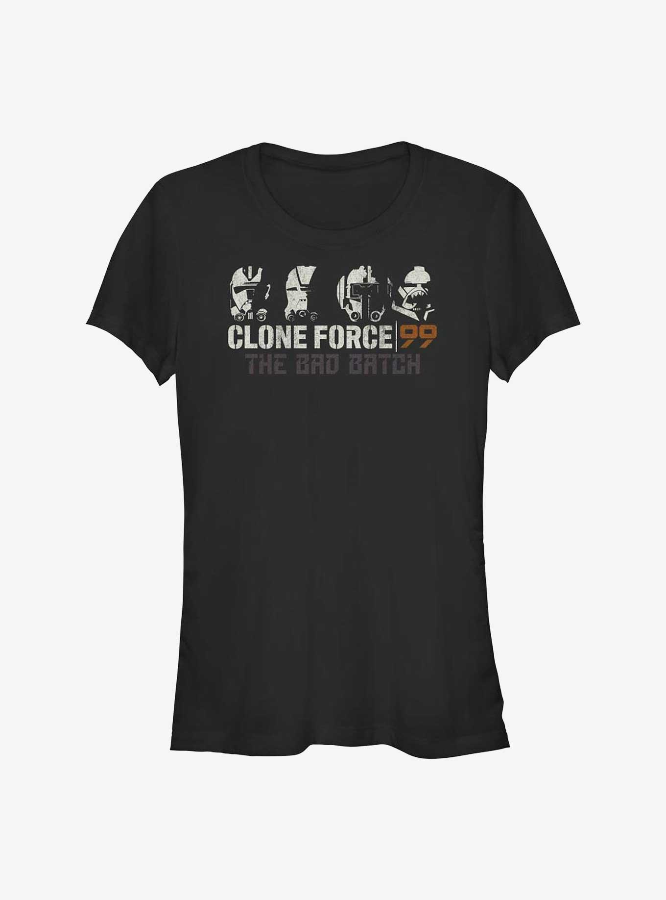 Star Wars: The Bad Batch Helmet Lineup Girls T-Shirt, BLACK, hi-res