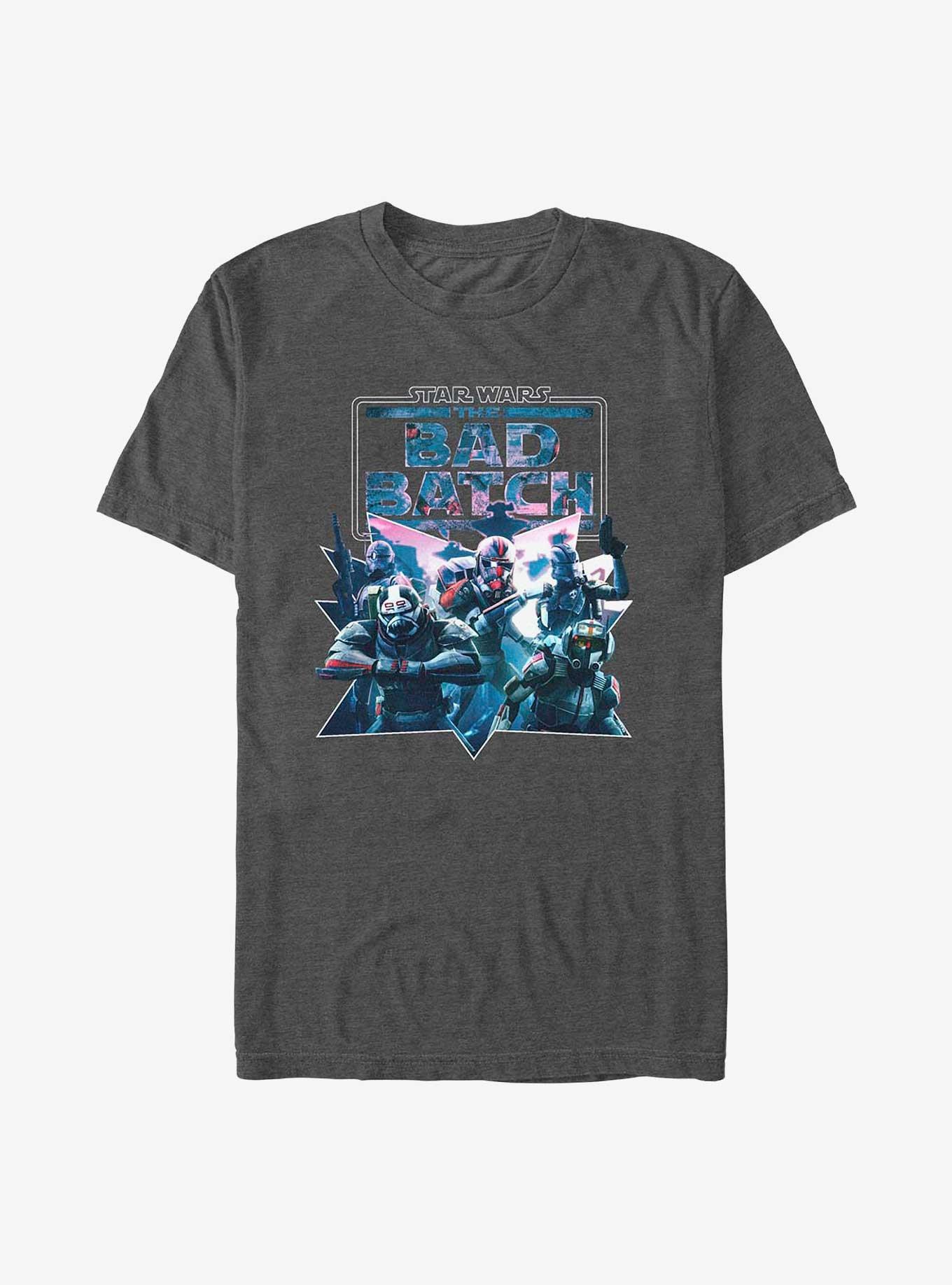 Star Wars: The Bad Batch Bursting Batch T-Shirt, CHAR HTR, hi-res