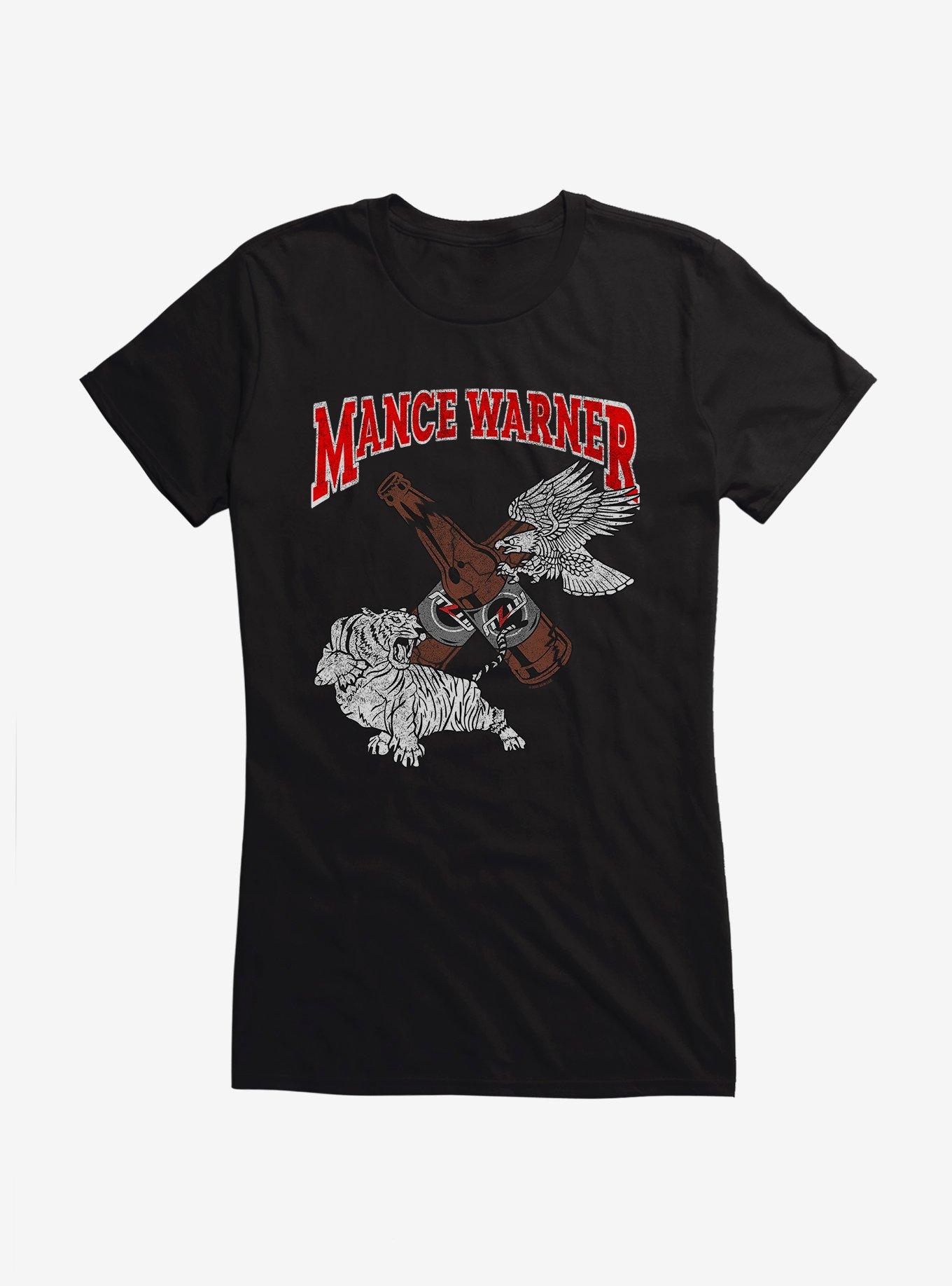 Major League Wrestling Mance Warner Broken Bottles Girls T-Shirt, BLACK, hi-res
