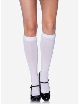 Nylon Knee High Socks White, , hi-res